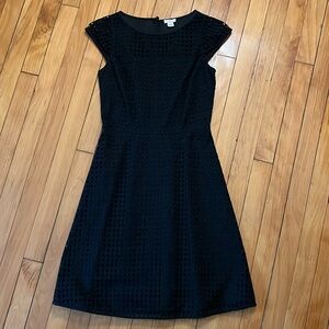 J.CREW 00 eyelet black dress